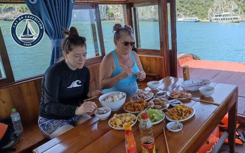 Visitors Trying Vietnamese Food
