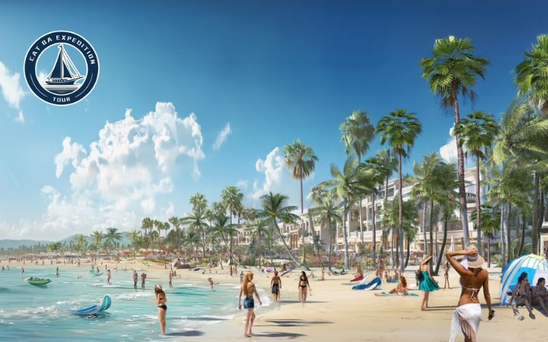 Perspective photo of Cac Ba beach