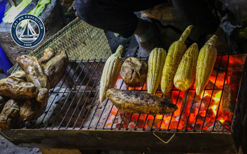 Roasted Sweet Potatoes and Corns
