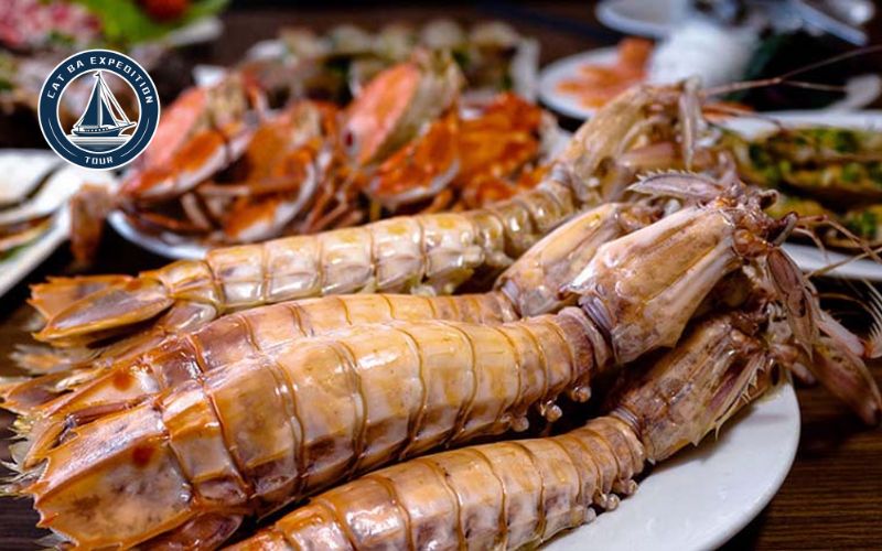 Steamed mantis shrimp